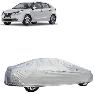 QualityBeast Extreme Car Body Cover for Maruti Suzuki New Baleno (Silver)