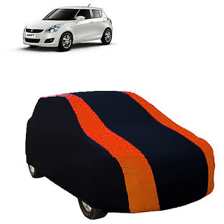 QualityBeast Extreme Car Body Cover for Maruti Swift Type-4 2014 (OrangeBlack)