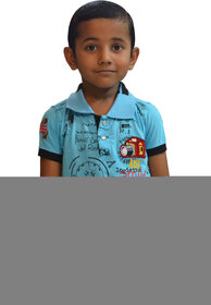 Just In Plus Blue Polo T-Shirts for Boys