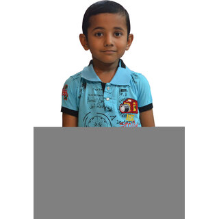 Just In Plus Blue Polo T-Shirts for Boys