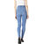 Miss Chase  Women's Blue Skinny High Rise Distressed Regular Length Denim Jeans