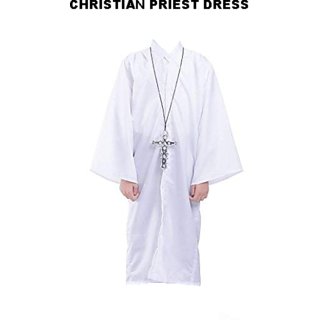 Priest Christian Father Costume Fancy Dress For Kids