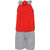 Meia for girls Gajri coloured Self Party Dress