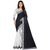 Bolly lounge women's flower velvet and net black saree