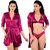 Senslife Women Solid Lingerie Set With Robe