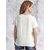 Women White Solid Round Neck T-shirt