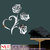 Swati Art-Heart Rose-(Silver-Pack of 1)-3D Mirror Acrylic Wall Stickers Home Office Stylish and Latest Decoration Number 458