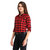 Vivient Women Red Black Check Printed Cotton Shirt