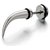 Men's Silver Horn Claw Stud Earrings Cheater Fake Ear Plugs Gauges Illusion Tunnel, 2pcs