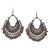 Afghani Silver Chandbali ghungroo Oxidized Earrings