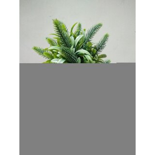 Style UR Home - Artifical Plastic Green Plants In Resin Pot