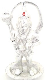 Hanuman Statue in Silver Color