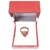 Red Coral Triange Ring in Copper