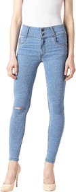 Miss Chase Women's  Blue The Dictator High Waist Denim Pant
