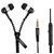 zipper earphones with metal finish