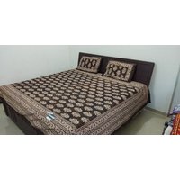 Badmer Print 100  cotton king size double bedsheet with 2 Pillow cover