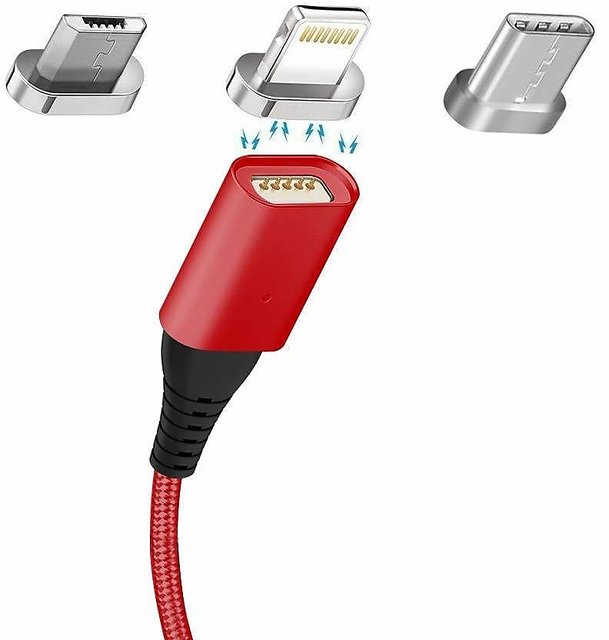 Buy Techvik Multicolor 3 in 1 Micro USB Android V8,Type C And 8 Pin ...