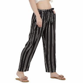 Black  White free size palazzo pant