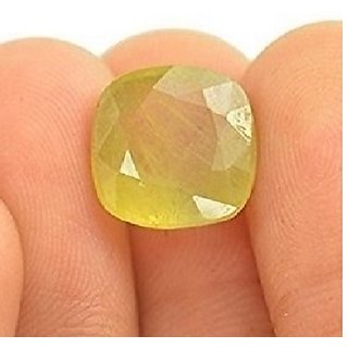 CEYLONMINE - 10.5 Ratti Pukhraj Stone/Yellow Saphhire for Men and Women.