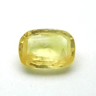 7.25 Ratti Original Yellow Sapphire Stone Lab Certified Loose Gemstone For Astrological Purpose By CEYLONMINE