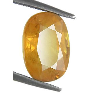 Yellow Sapphire Stone Unhetaed Untreated Stone Pukhraj 5.25 Ratti Loose Ge