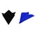 Voici France Black and Royal Blue satin Solid Pocket Square Combo Pack of 2