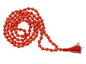 CEYLONMINE Natural Coral Beads mala Original  lab certified beads mala