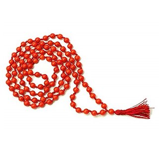 CEYLONMINE Natural Coral Beads mala Original  lab certified beads mala