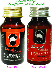 Beard Oil  Beard Wash Singh Saab Brand Combo Pack