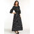 Code Yellow Women's Flounce Sleeve Tie Waist Black Polka Dot Print Longline Dress